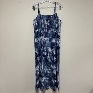 Old Navy Blue Tie Dye Sleeveless Ribbed Maxi Dress: NWT